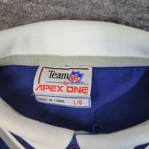 Vtg 90s Apex One Dallas Cowboys "Tom" Mens Size L NFL Polo Shirt Rare - Picture 2 of 12